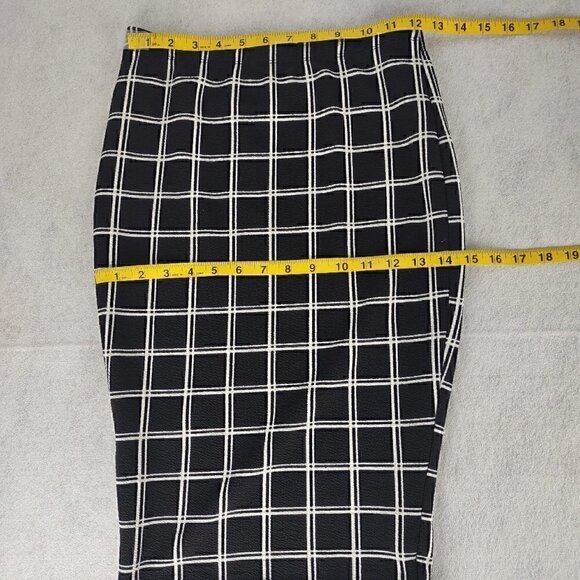 Shein Womens Plaid Elastic Waist Stretch Bodycon Knee Length Pencil Skirt Size S - Picture 7 of 10